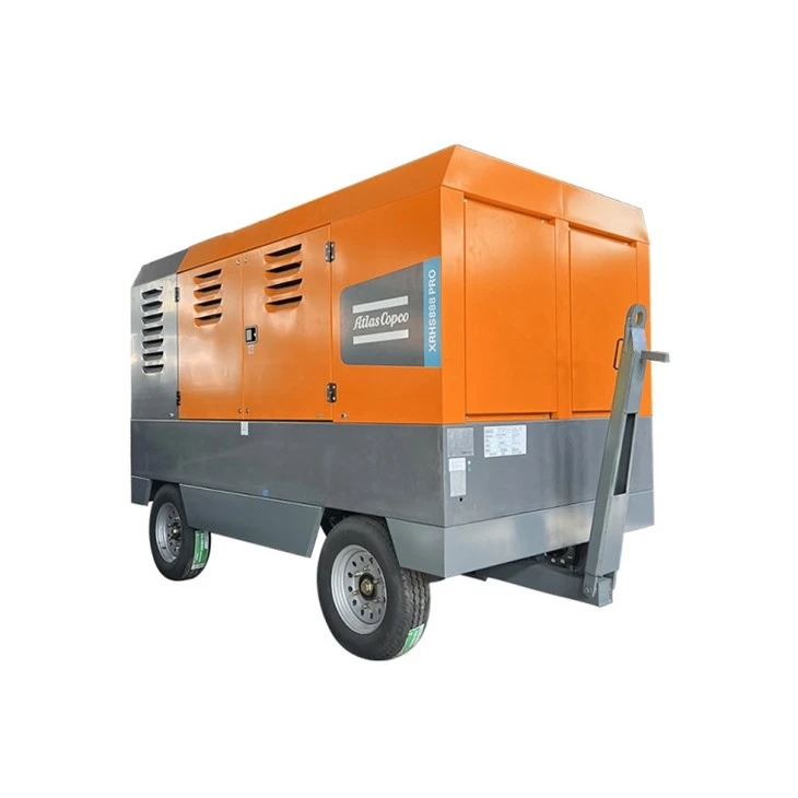 เครื่องอัดอากาศแบบสกรูขับเคลื่อนด้วยดีเซลแบบพกพา Atlas Copco
